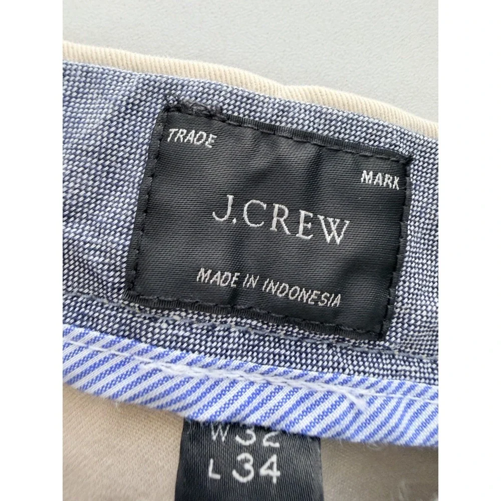 J.Crew 484 Slim Stretch Chino Pants Men's 32x34 Khaki Preppy Smart Casual NWT